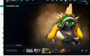 Vendo conta com Rammus Rei e kayle juiza +94 skins e RP