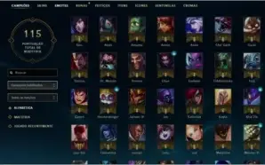 Conta de LoL - Season 2 // Unranked // 59 campeões / 9 skins