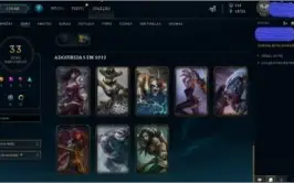 conta nível 30 com 33 skins 65 champs e 18k de EA