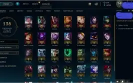conta nível 30 com 33 skins 65 champs e 18k de EA