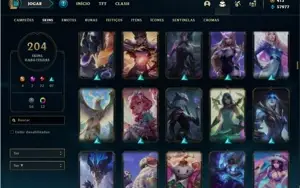 Conta Unranked com 93 Champs e 204 Skins + 1 Prestigio
