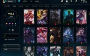 Conta Unranked com 93 Champs e 204 Skins + 1 Prestigio