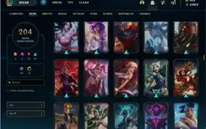 Conta Unranked com 93 Champs e 204 Skins + 1 Prestigio