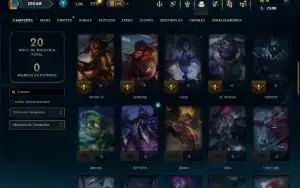 Ouro 2 com 55 Champs e 5 Skins