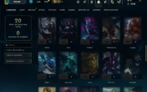 Ouro 2 com 55 Champs e 5 Skins