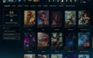 Ouro 2 com 55 Champs e 5 Skins