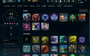 Ouro 2 com 55 Champs e 5 Skins