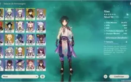 ⭐Conta com Xiao, Zhongli, Venti, Ayaka C1, Diluc e Keqing⭐