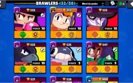 Conta Brawl Stars com 16 mil troféus e todos os LENDÁRIOS