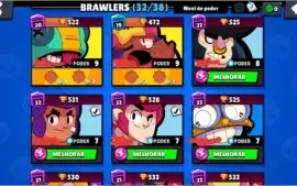 Conta Brawl Stars com 16 mil troféus e todos os LENDÁRIOS