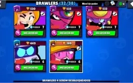 Conta Brawl Stars com 16 mil troféus e todos os LENDÁRIOS