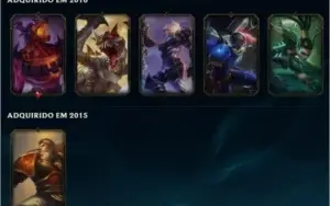 Conta Lol platina IV criada 2015