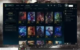 Conta lol, Platina V, com 134 campeos, 53 skins