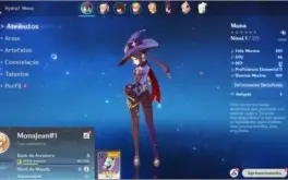 Conta Genshin Impact AR 5 com Mona + Jean