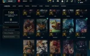 Platina 4 com 60 Champs e 19 Skins