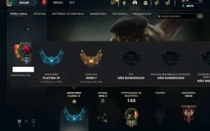 Platina 4 com 60 Champs e 19 Skins