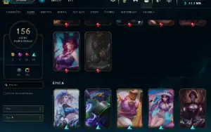 Conta Lol Full Acesso - Lvl 389 - 156 Skins - Todos Campeões