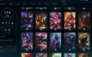Conta Lol Full Acesso - Lvl 389 - 156 Skins - Todos Campeões