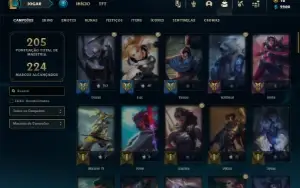 Ouro 2 com 81 Champs e 62 Skins + 1 Prestigio da Daina