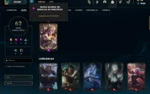 Ouro 2 com 81 Champs e 62 Skins + 1 Prestigio da Daina