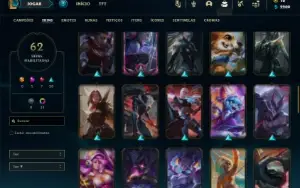 Ouro 2 com 81 Champs e 62 Skins + 1 Prestigio da Daina