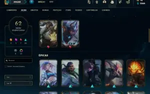Ouro 2 com 81 Champs e 62 Skins + 1 Prestigio da Daina