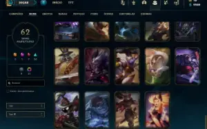 Ouro 2 com 81 Champs e 62 Skins + 1 Prestigio da Daina