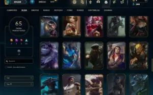 Ferro 3 com 110 Champs e 65 Skins + 400k de Master