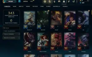 Ferro 3 com 110 Champs e 65 Skins + 400k de Master