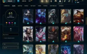 Ferro 3 com 110 Champs e 65 Skins + 400k de Master