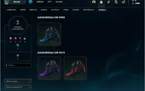 Conta Ouro 3 com 40 champs e 16 skins