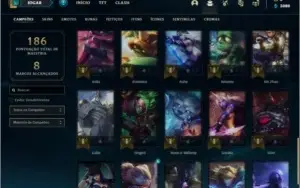 Conta Ouro 3 com 40 champs e 16 skins