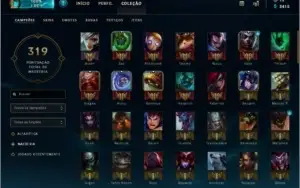 Conta League of Legends Nível 55 Prata 2 Borda de Ouro MMR+