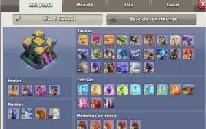 CLASH OF CLANS CV 14 FULL + VÁRIAS SKINS