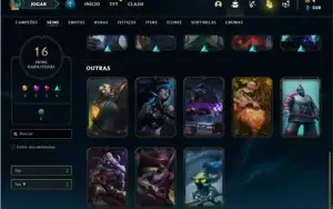 Conta ouro 4 com 45 Champs e 16 Skins + 1 Prestigio do Kayn
