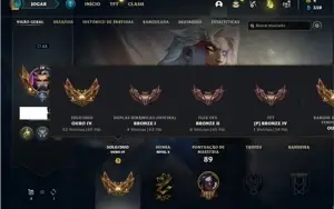 Conta ouro 4 com 45 Champs e 16 Skins + 1 Prestigio do Kayn