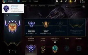 Conta DIAMANTE 2 com 11 skins e 34 champs
