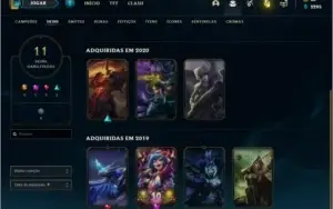 Conta DIAMANTE 2 com 11 skins e 34 champs