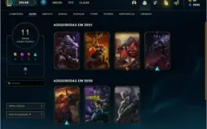 Conta DIAMANTE 2 com 11 skins e 34 champs