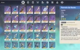 Conta Genshin Impact Eula + Hutao AR45