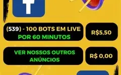 🔥🚀 100 BOTS NA LIVE NO FACEBOOK POR 60 MINUTOS