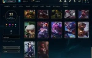 CONTA LOL 38 SKINS COM NICK BOM PRA MAIN ADC/LUCIAN