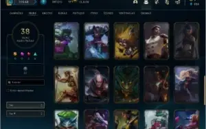 CONTA LOL 38 SKINS COM NICK BOM PRA MAIN ADC/LUCIAN