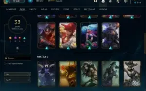 CONTA LOL 38 SKINS COM NICK BOM PRA MAIN ADC/LUCIAN