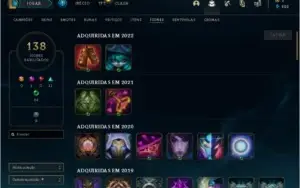 CONTA LOL 38 SKINS COM NICK BOM PRA MAIN ADC/LUCIAN