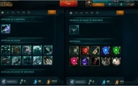 CONTA BRONZE 3  47 CAMPEOES / 18 SKINS / 6 PAG DE RUNAS