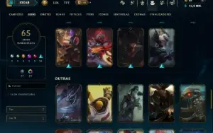Ouro 1 com 140 Champs e 65 Skins +2 Prestigios