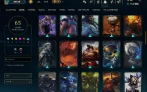 Ouro 1 com 140 Champs e 65 Skins +2 Prestigios