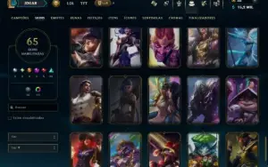 Ouro 1 com 140 Champs e 65 Skins +2 Prestigios