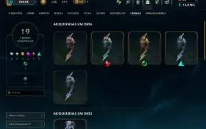 Ouro 1 com 140 Champs e 65 Skins +2 Prestigios